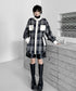 Contrast Panel Check Shirt Jacket